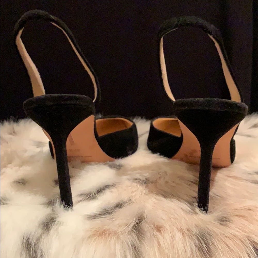 Black Suede Manolo Blahnik “Carolyne” Slingbacks - Picture 3 of 5